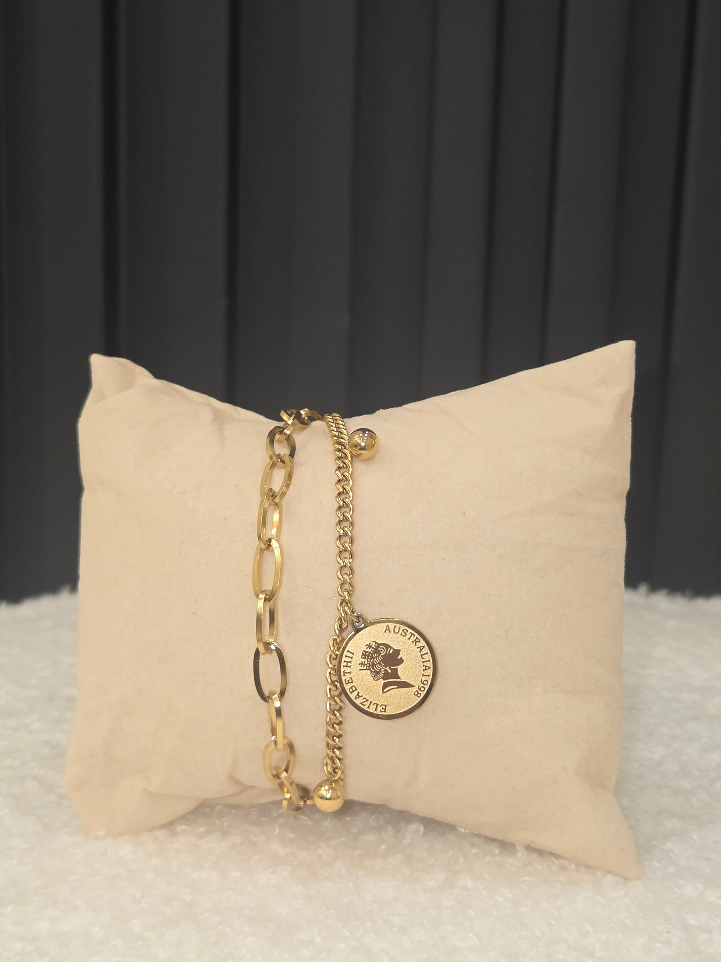 Multi-layer Coin Gold Bracelet