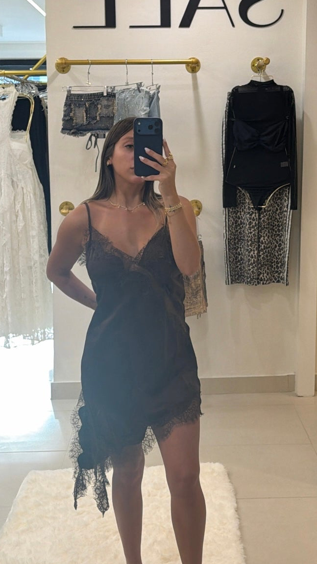 Brown Asymmetrical Dress