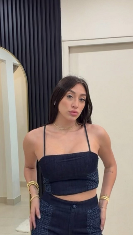 DOUBLE DENIM TONE TOP