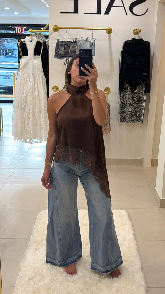 Cocoa Lace Blouse