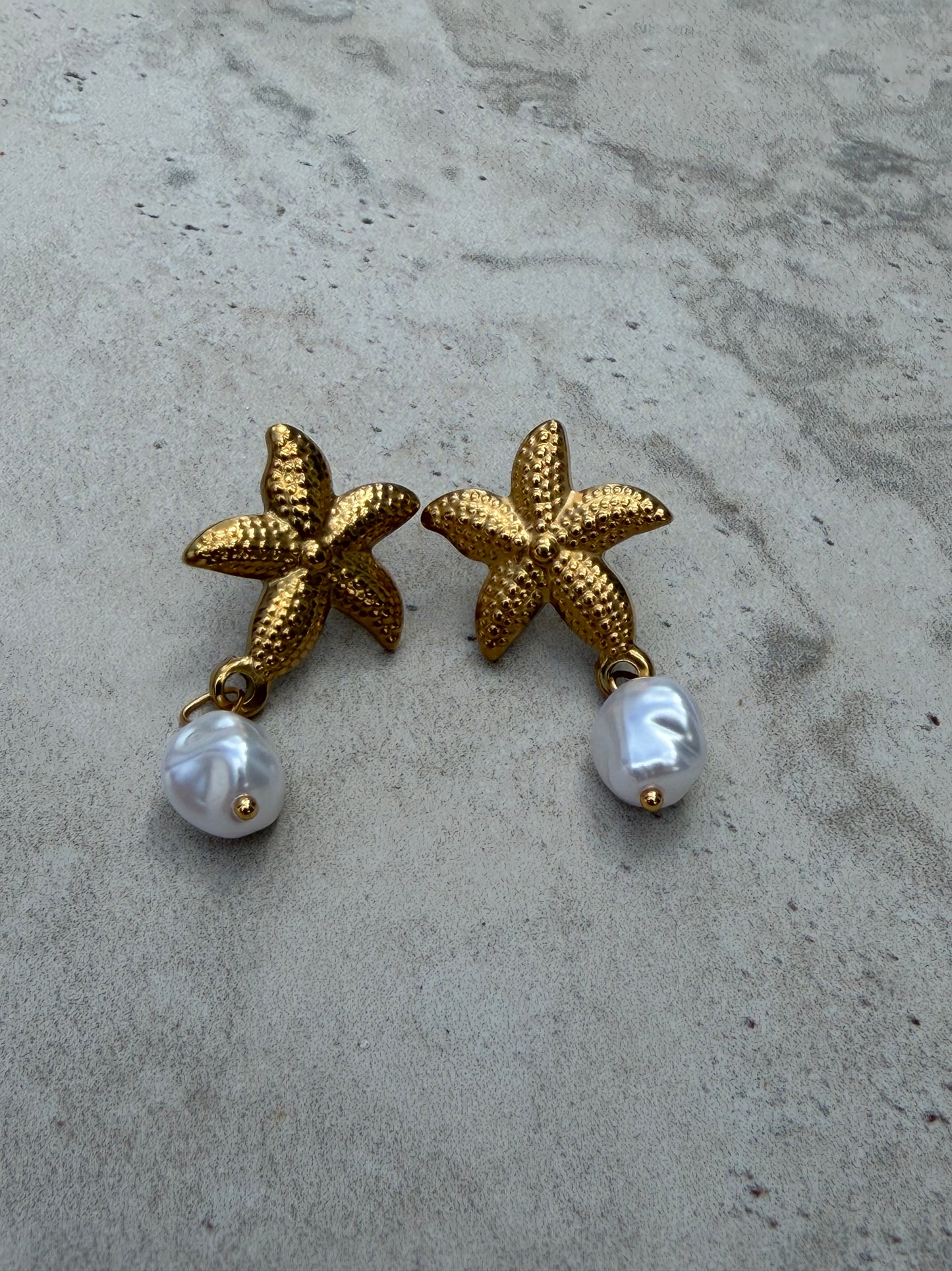 Starfish Pearl Earrings