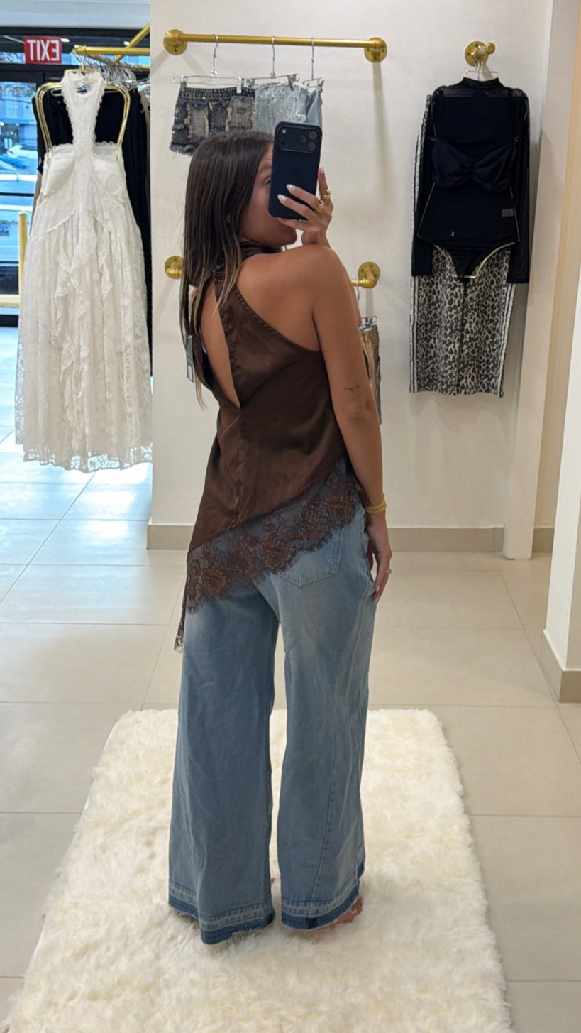 Cocoa Lace Blouse