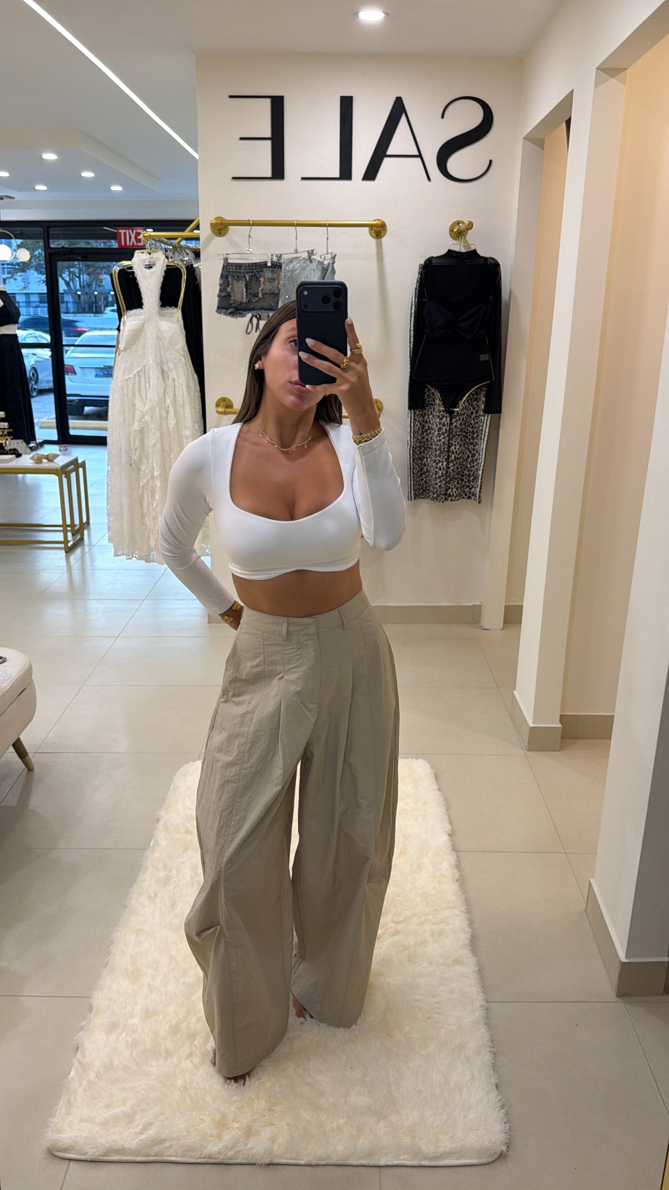 Basic Crop Long Sleeve Top