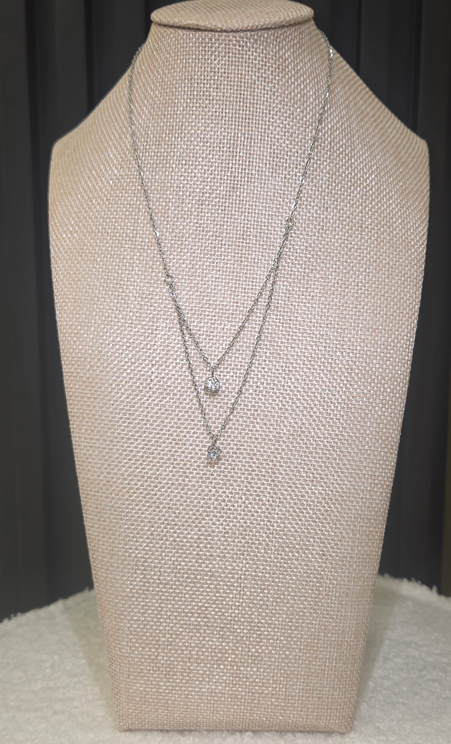 Two Layer Silver Necklace