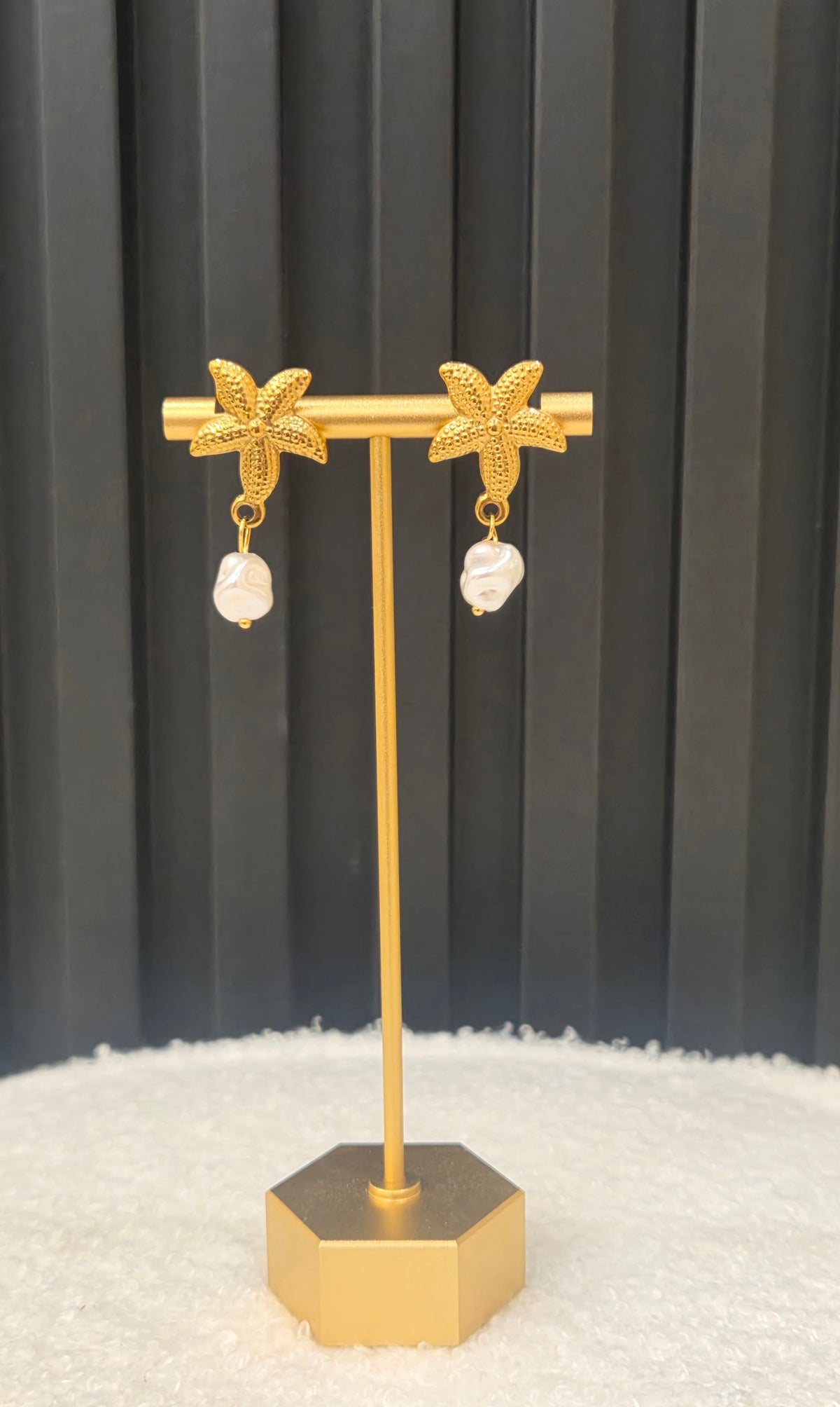 Starfish Pearl Earrings