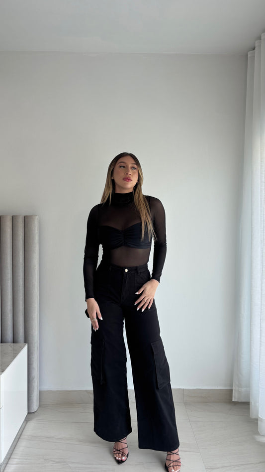 Midnight Sheer Bodysuit