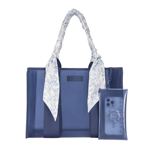 BABY BLUE JELLY TOTE BAG